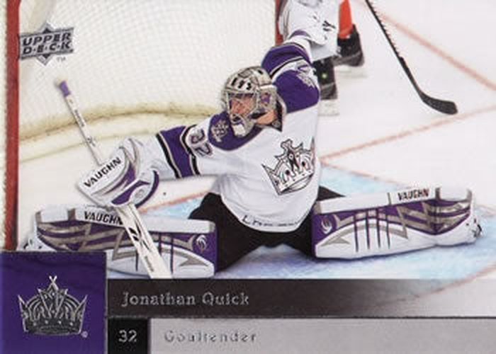 #135 Jonathan Quick - Los Angeles Kings - 2009-10 Upper Deck Hockey