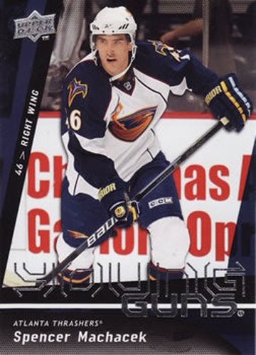 #219 Spencer Machacek - Atlanta Thrashers - 2009-10 Upper Deck Hockey