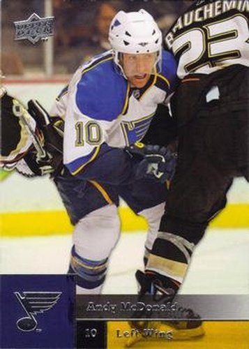 #351 Andy McDonald - St. Louis Blues - 2009-10 Upper Deck Hockey
