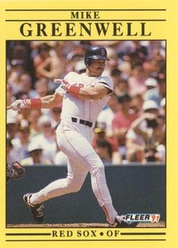 #96 Mike Greenwell - Boston Red Sox - 1991 Fleer Baseball