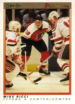 #96 Mike Ricci - Philadelphia Flyers - 1990-91 O-Pee-Chee Premier Hockey