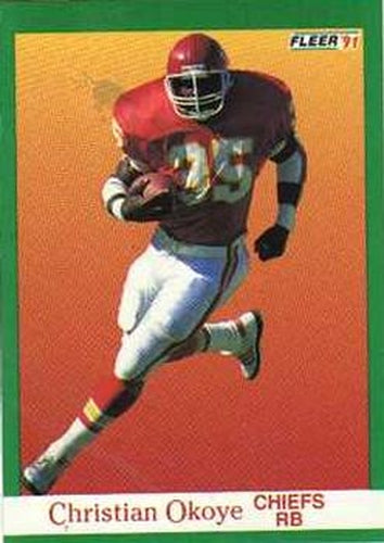 #96 Christian Okoye - Kansas City Chiefs - 1991 Fleer Football