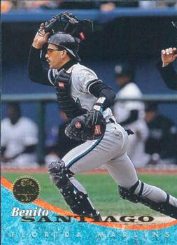 #96 Benito Santiago - Florida Marlins - 1994 Leaf Baseball