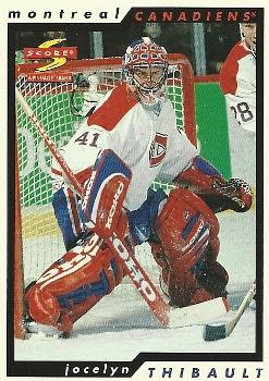 #96 Jocelyn Thibault - Montreal Canadiens - 1996-97 Score Hockey