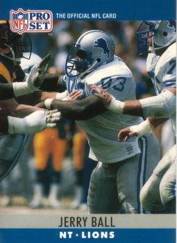 #96 Jerry Ball - Detroit Lions - 1990 Pro Set Football