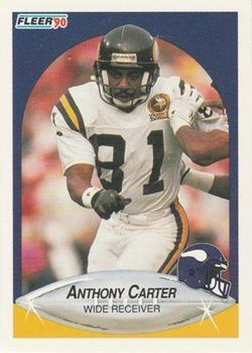 #96 Anthony Carter - Minnesota Vikings - 1990 Fleer Football