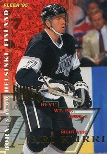 #96 Jari Kurri - Los Angeles Kings - 1994-95 Fleer Hockey