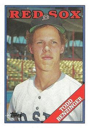 #96 Todd Benzinger - Boston Red Sox - 1988 Topps Baseball