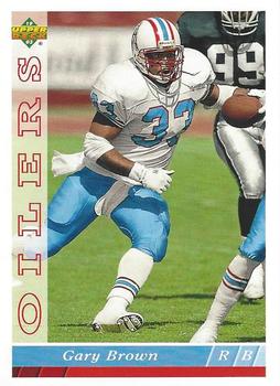 #96 Gary Brown - Houston Oilers - 1993 Upper Deck Football