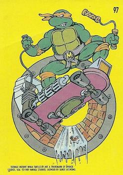 #97 power skateboard - 1989 O-Pee-Chee Teenage Mutant Ninja Turtles