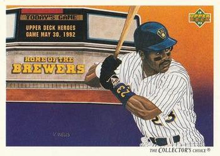 #97 Greg Vaughn - Milwaukee Brewers - 1992 Upper Deck Baseball