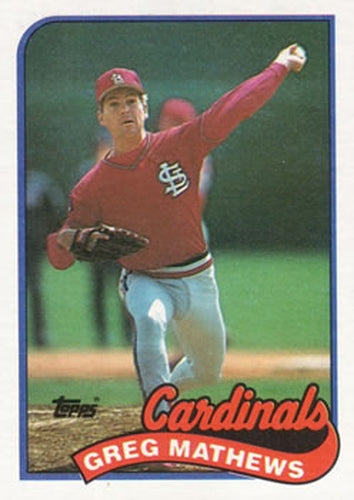 #97 Greg Mathews - St. Louis Cardinals - 1989 Topps Baseball