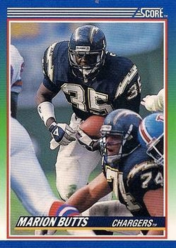 #97 Marion Butts - San Diego Chargers - 1990 Score Football