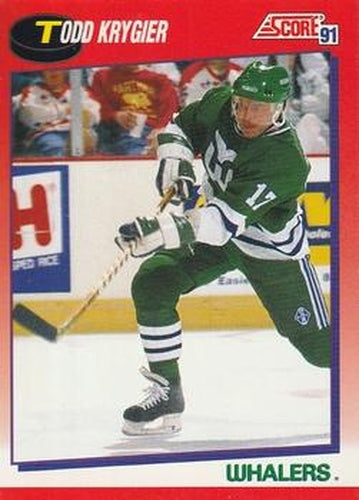 #97 Todd Krygier - Hartford Whalers - 1991-92 Score Canadian Bilingual Hockey