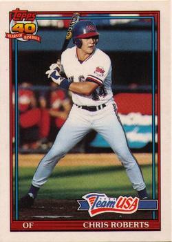 #98T Chris Roberts - USA - 1991 Topps Traded Baseball