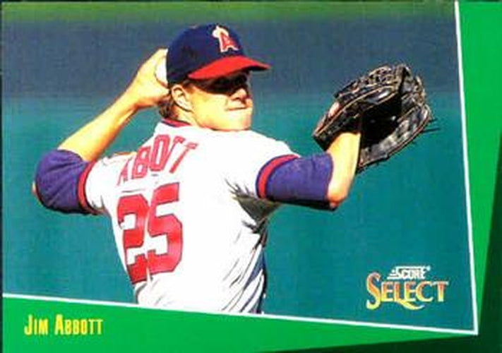 #98 Jim Abbott - California Angels - 1993 Select Baseball