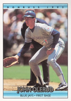 #98 John Olerud - Toronto Blue Jays - 1992 Donruss Baseball