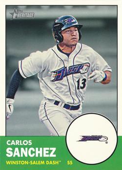 #98 Carlos Sanchez - Winston-Salem Dash - 2012 Topps Heritage Minor League Baseball