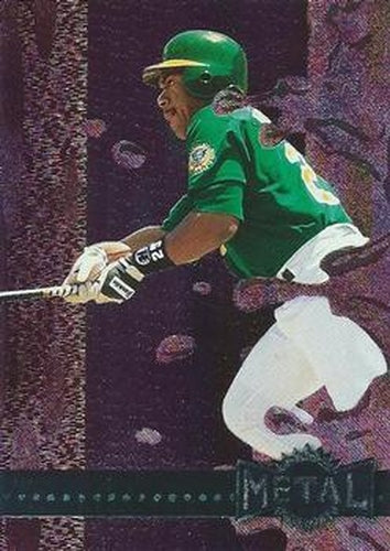 #98 Geronimo Berroa - Oakland Athletics - 1996 Metal Universe Baseball