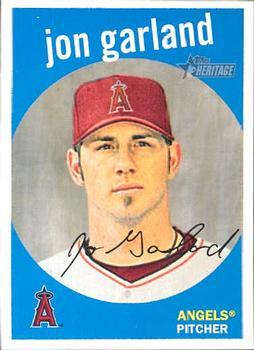 #98 Jon Garland - Los Angeles Angels - 2008 Topps Heritage Baseball