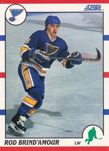 #98 Rod Brind'Amour - St. Louis Blues - 1990-91 Score Hottest and Rising Stars Hockey