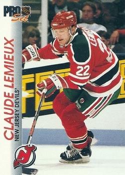 #98 Claude Lemieux - New Jersey Devils - 1992-93 Pro Set Hockey