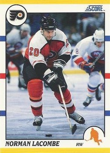 #99T Normand Lacombe - Philadelphia Flyers - 1990-91 Score Rookie and Traded Hockey