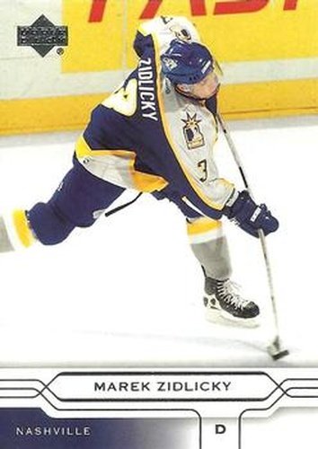 #99 Marek Zidlicky - Nashville Predators - 2004-05 Upper Deck Hockey