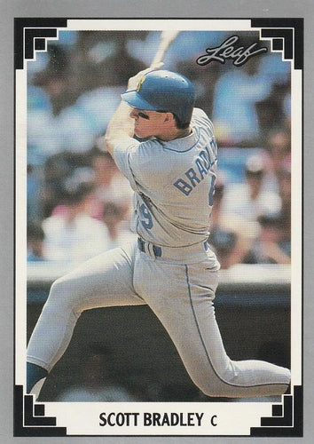 #99 Scott Bradley - Seattle Mariners - 1991 Leaf Baseball