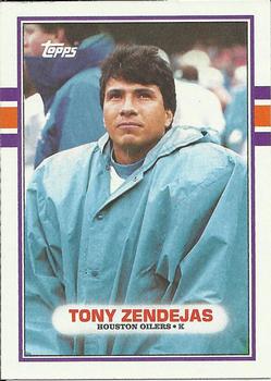 #99 Tony Zendejas - Houston Oilers - 1989 Topps Football