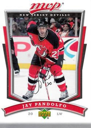 #99 Jay Pandolfo - New Jersey Devils - 2007-08 Upper Deck MVP Hockey