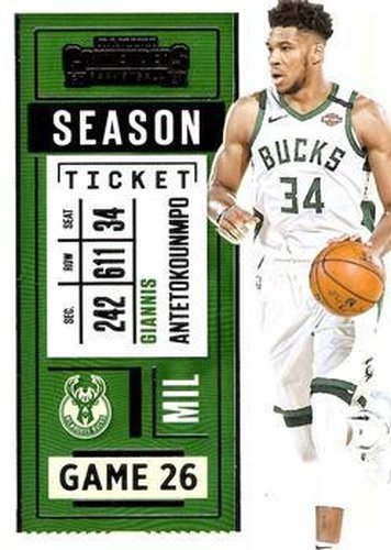 #99 Giannis Antetokounmpo - Milwaukee Bucks - 2020-21 Panini Contenders Basketball