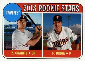 #99 Felix Jorge / Zack Granite - Minnesota Twins - 2018 Topps Heritage Baseball
