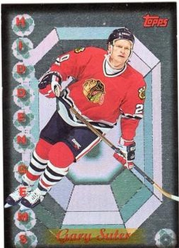 #9HG Gary Suter - Chicago Blackhawks - 1995-96 Topps Hockey - Hidden Gems