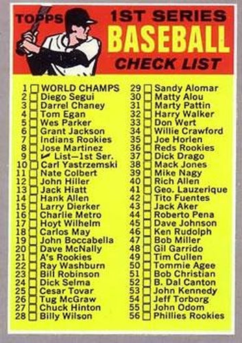 #9 1st Series Checklist: 1-132 - - 1970 Topps Baseball