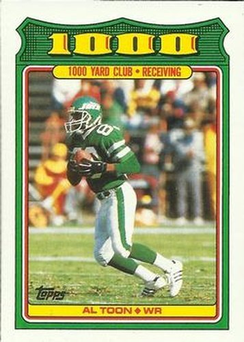 #9 Al Toon - New York Jets - 1988 Topps Football - 1000 Yard Club