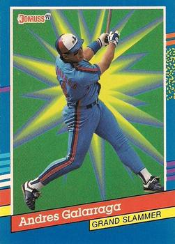 #9 Andres Galarraga - Montreal Expos - 1991 Donruss Baseball - Grand Slammers