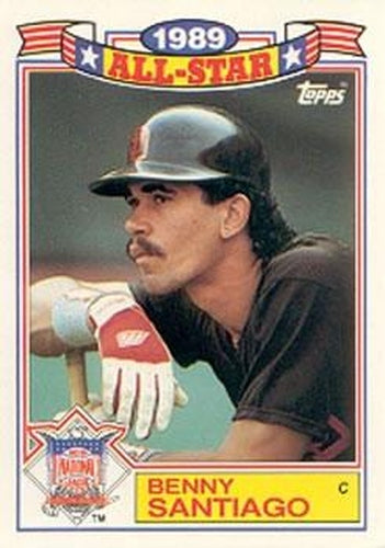 #9 Benny Santiago - San Diego Padres - 1990 Topps Baseball - Glossy All-Stars