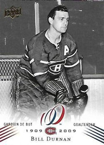 #9 Bill Durnan - Montreal Canadiens - 2008-09 Upper Deck Montreal Canadiens Centennial Hockey