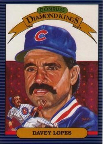 #9 Davey Lopes - Chicago Cubs - 1986 Leaf Baseball