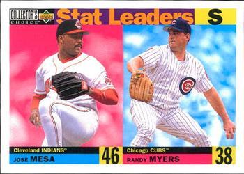 #9 Jose Mesa / Randy Myers - Cleveland Indians / Chicago Cubs - 1996 Collector's Choice Baseball