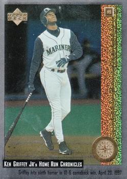 #9 Ken Griffey Jr. - Seattle Mariners - 1998 Upper Deck - Ken Griffey Jr.'s Home Run Chronicles Baseball