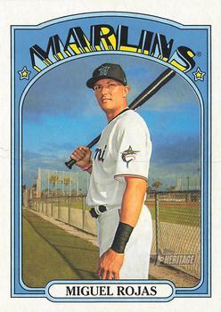 #9 Miguel Rojas - Miami Marlins - 2021 Topps Heritage Baseball