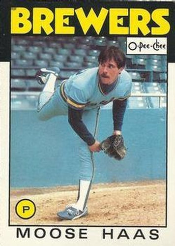 #9 Moose Haas - Milwaukee Brewers - 1986 O-Pee-Chee Baseball
