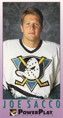 #9 Joe Sacco - Anaheim Mighty Ducks - 1993-94 Fleer PowerPlay Hockey