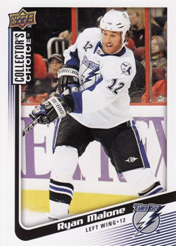 #9 Ryan Malone - Tampa Bay Lightning - 2009-10 Collector's Choice Hockey