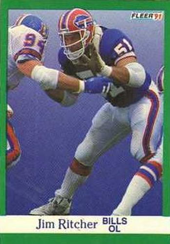 #9 Jim Ritcher - Buffalo Bills - 1991 Fleer Football