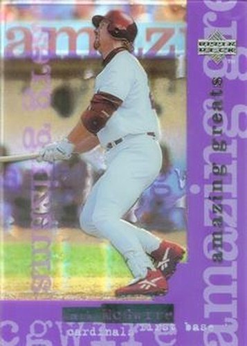 AG25 Mark McGwire - St. Louis Cardinals - 1998 Upper Deck - Amazing G –  Isolated Cards