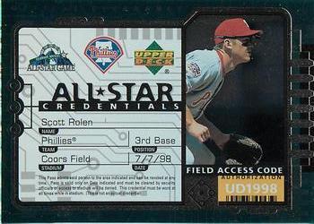 #AS12 Scott Rolen - Philadelphia Phillies - 1998 Upper Deck - All-Star Credentials Baseball