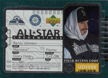 #AS28 Randy Johnson - Seattle Mariners - 1998 Upper Deck - All-Star Credentials Baseball
